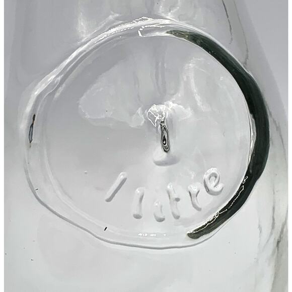 Libbey 11" Clear Glass 1-Liter Embossed Wine Decanter Jug Vase (97000) Mexico - Picture 4 of 6
